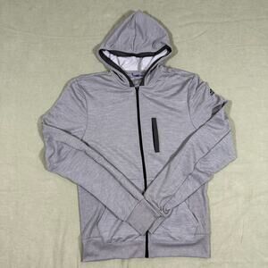 Adidas Climalite Zip Hoodie Mens S Gray Athletic Performance Training Techwear